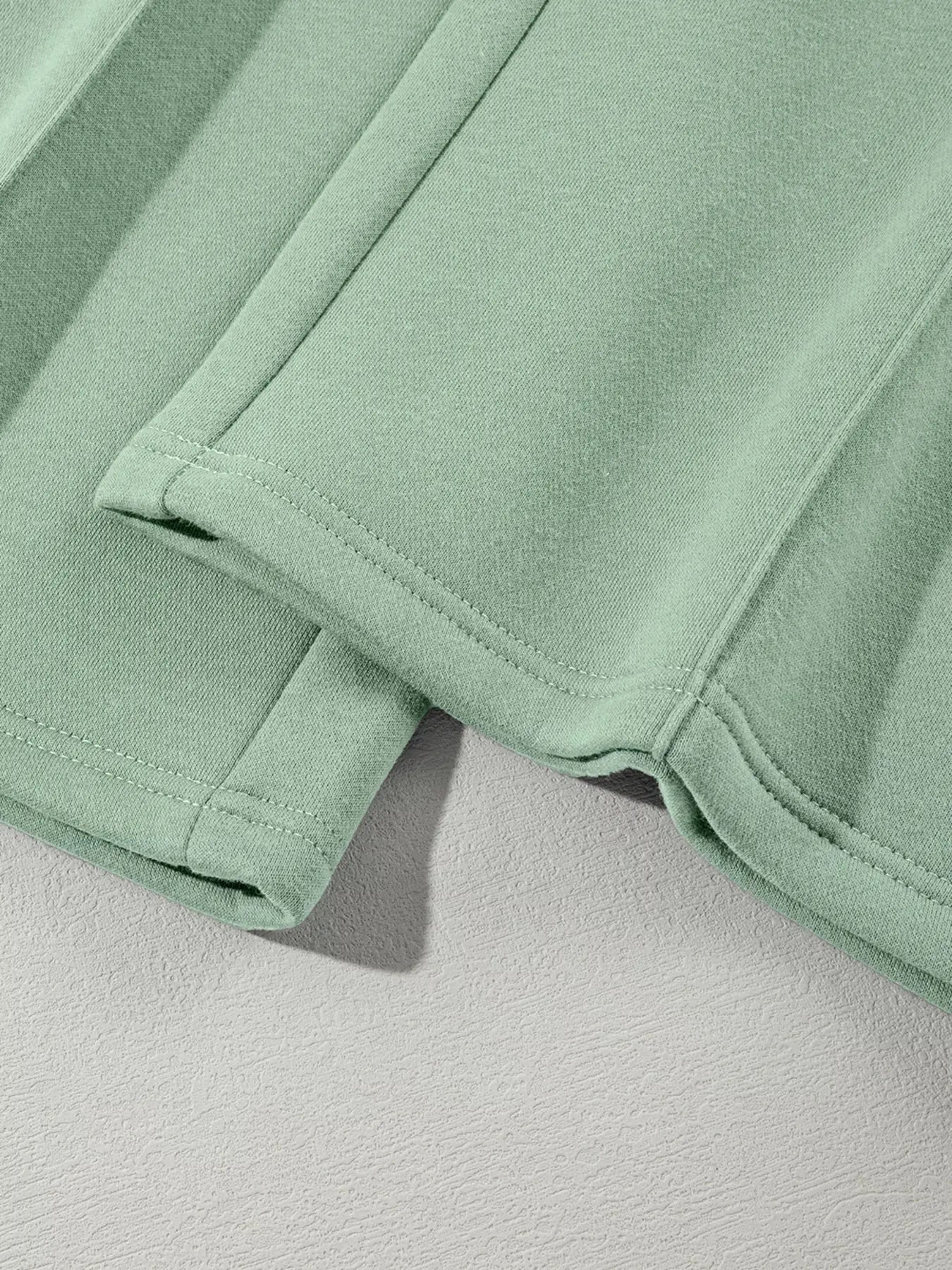 Drop Shoulder Zip Up Jacket and Drawstring Pants Active 2pcs Set