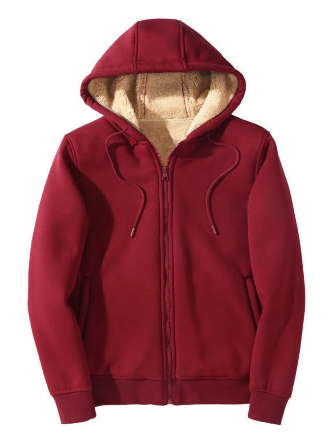 Men's Plus Size Sherpa Lined Zip Up Hoodie
