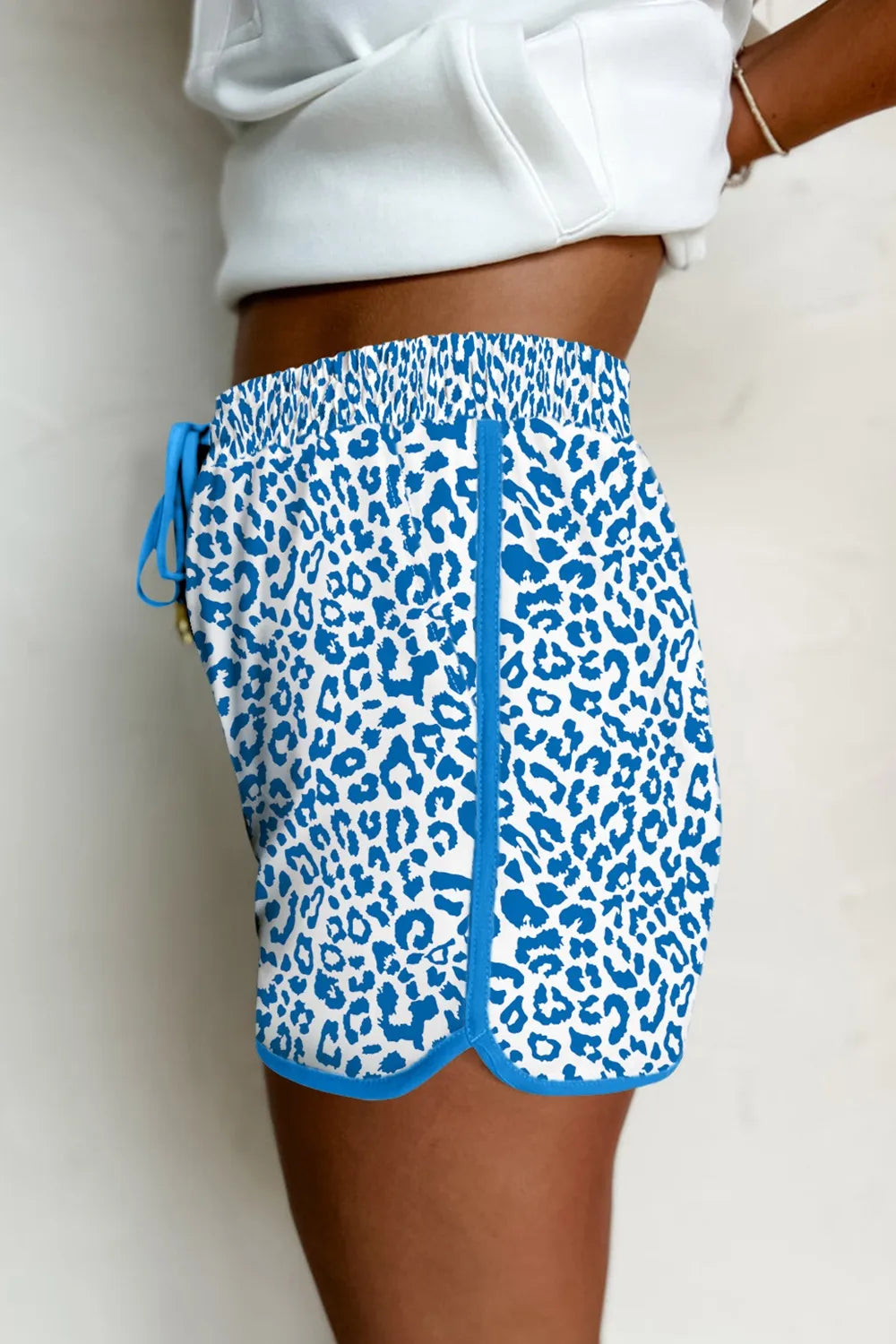 Leopard Drawstring Shorts