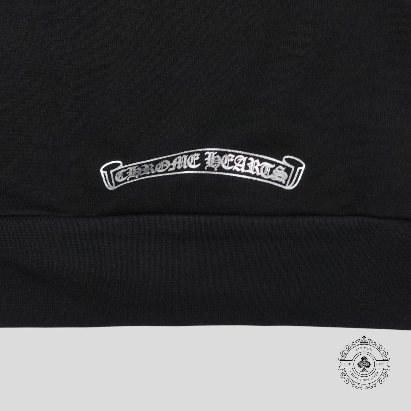Chrome Hearts 1988 Vertical Logo Hoodie in Black/Silver