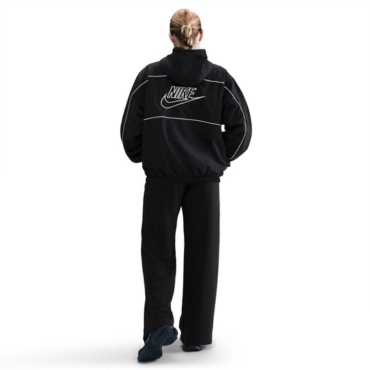 Nike Women's Mid-Rise Wide-Leg Sweatpants - Black