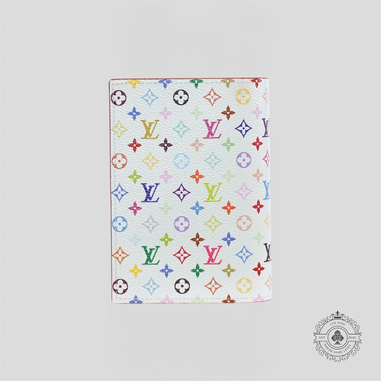 Louis Vuitton x Takashi Murakami Passport Cover in White