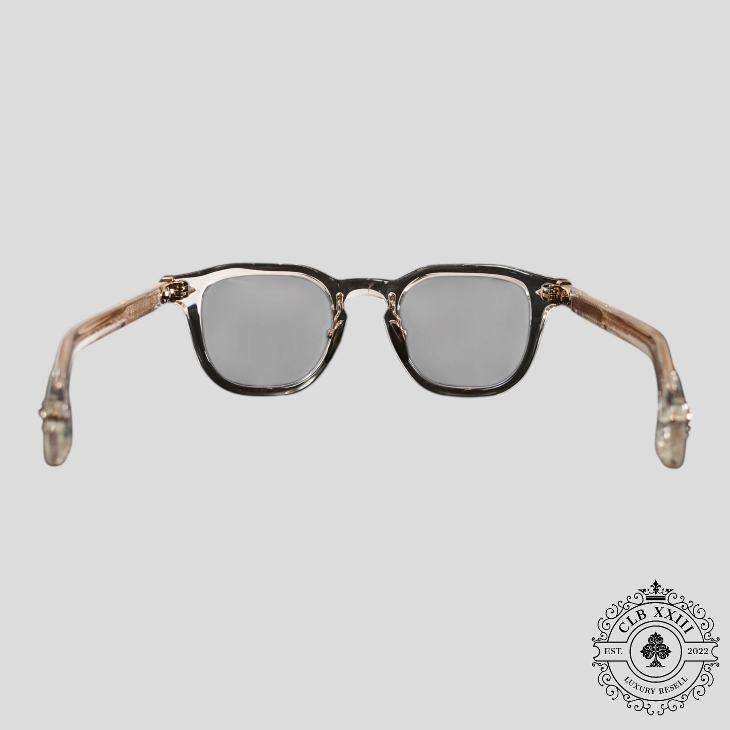 Chrome Hearts Chirp Chirp Glasses in Clear/Gold