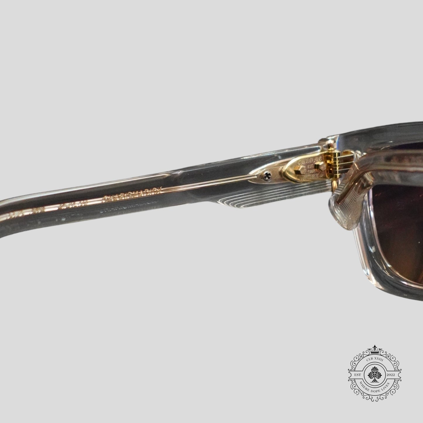 Chrome Hearts Charismadick Glasses in Clear/Gold