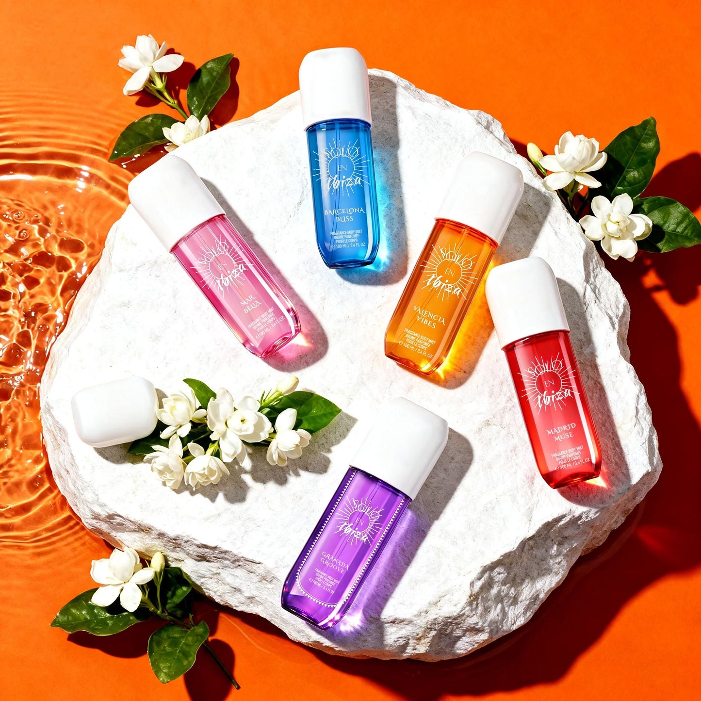 5-Piece Women's Hair & Body Perfume Spray Gift Set (5x3.4 Oz) - 5 Long-Lasting Sweet & Fresh Scents, Perfect Holiday & Date Gift