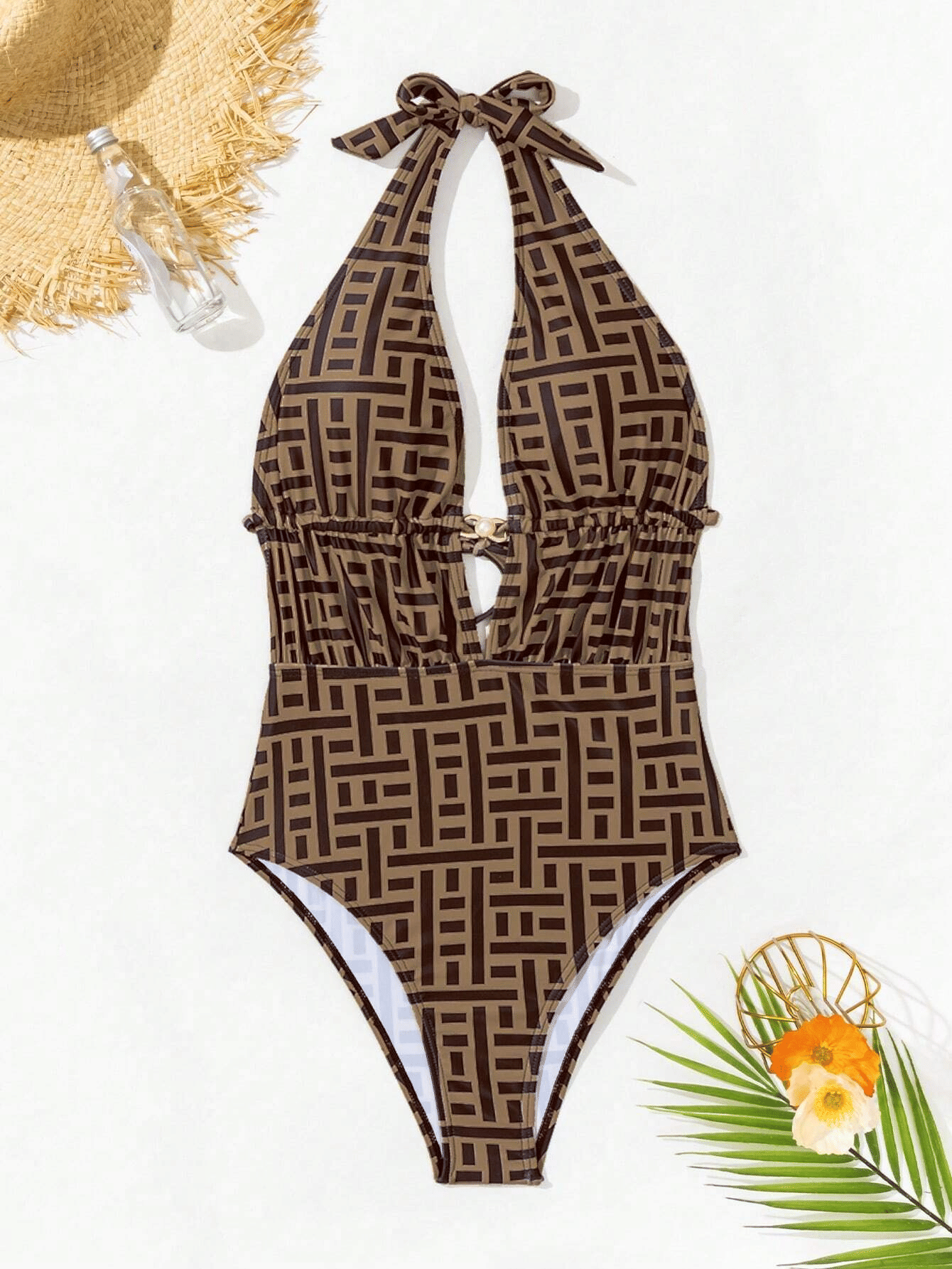 Fashionable one-piece women's bikini swimsuit