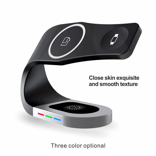 Wireless Charging Station; 3 In 1 Magnetic Fast Charging Wireless Charger Stand For Iphone 14/13/12/11/Pro/X/Max/XS/XR/8/Plus; IWatch7/6/5/4/3/2/SE Airpods 3/2/Pro
