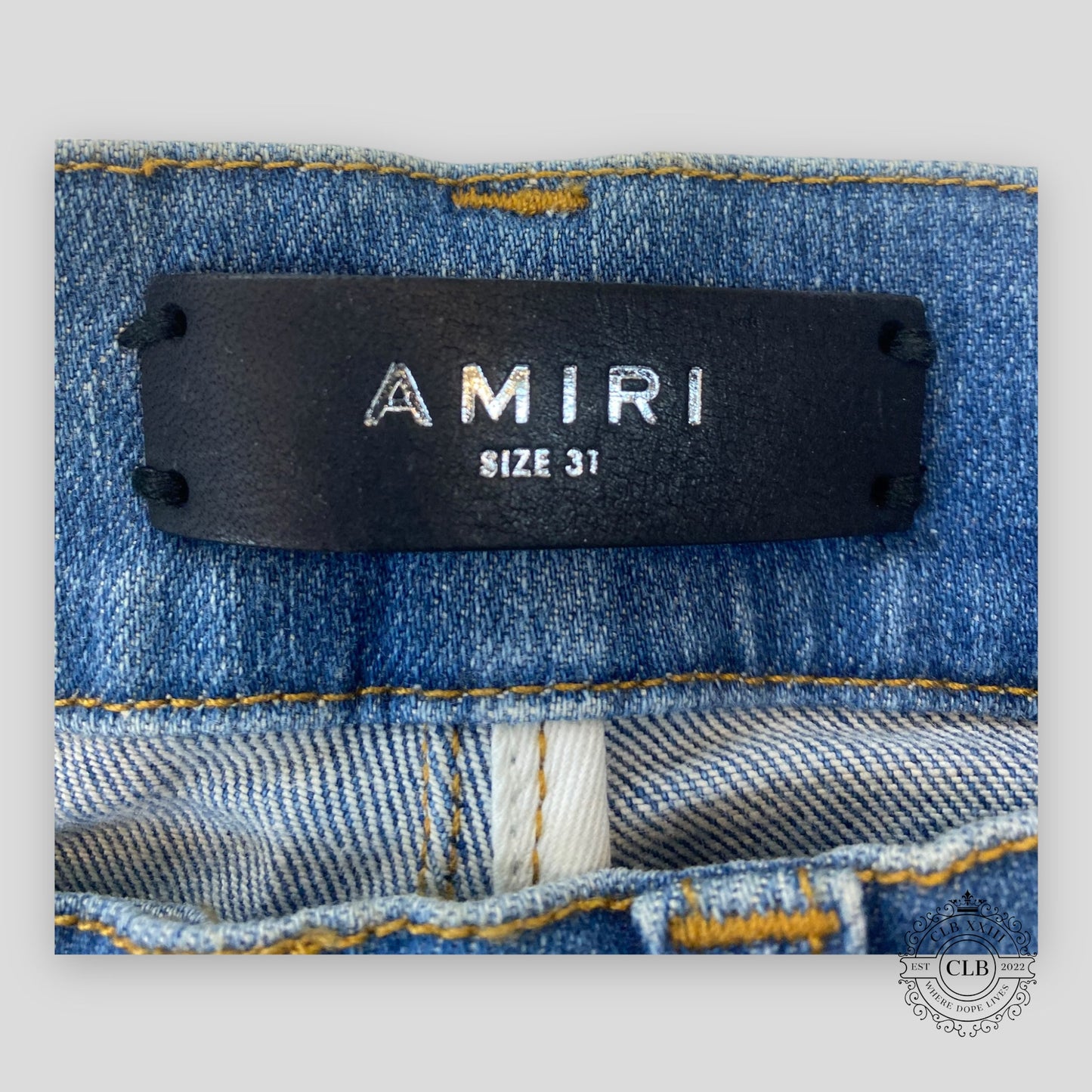 Amiri MX1 Aloha Jeans in 70's Indigo