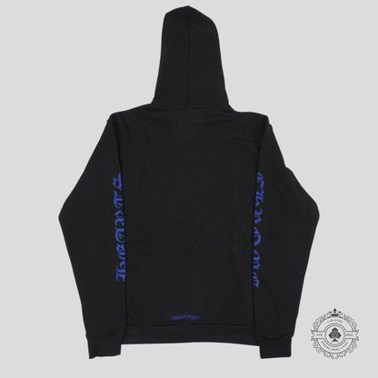 Chrome Hearts Vertical Logo Hoodie in Black/Blue