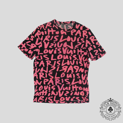 Louis Vuitton Stephen Sprouse Graffiti Tee in Black/Pink