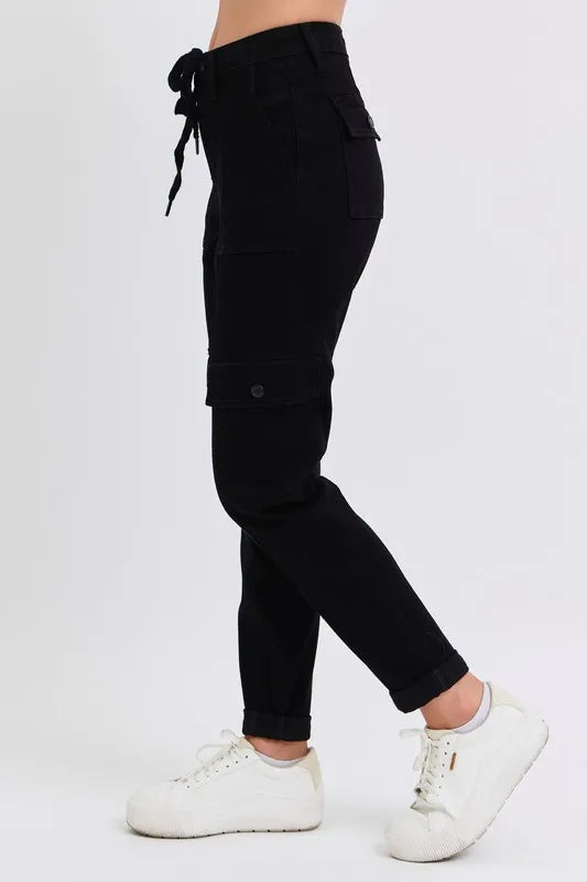Judy Blue Full Size High Waist Cargo Cuffed Jogger Plus Size
