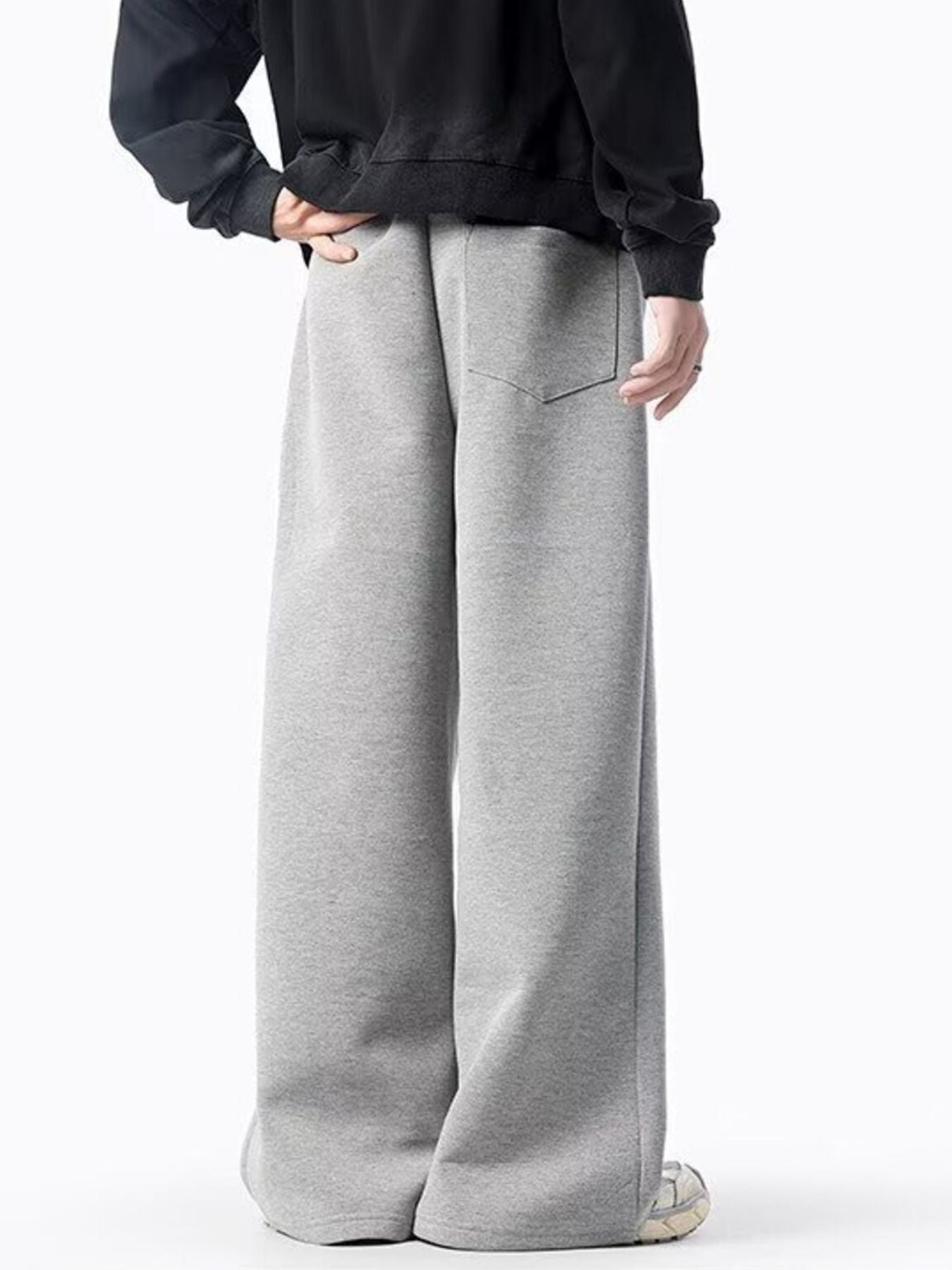 Men's Plus Size Loose Fit Drawstring Wide Leg Pants