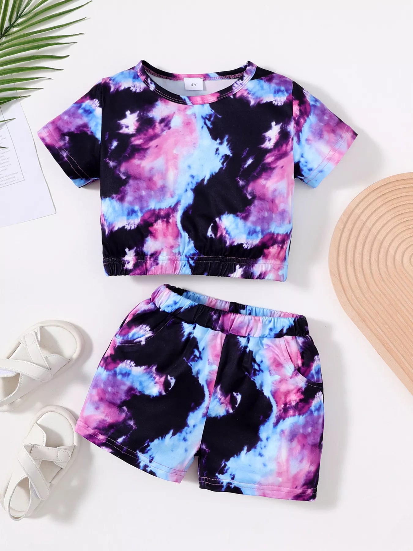 Children's Tie-Dye Print Two-Piece Set