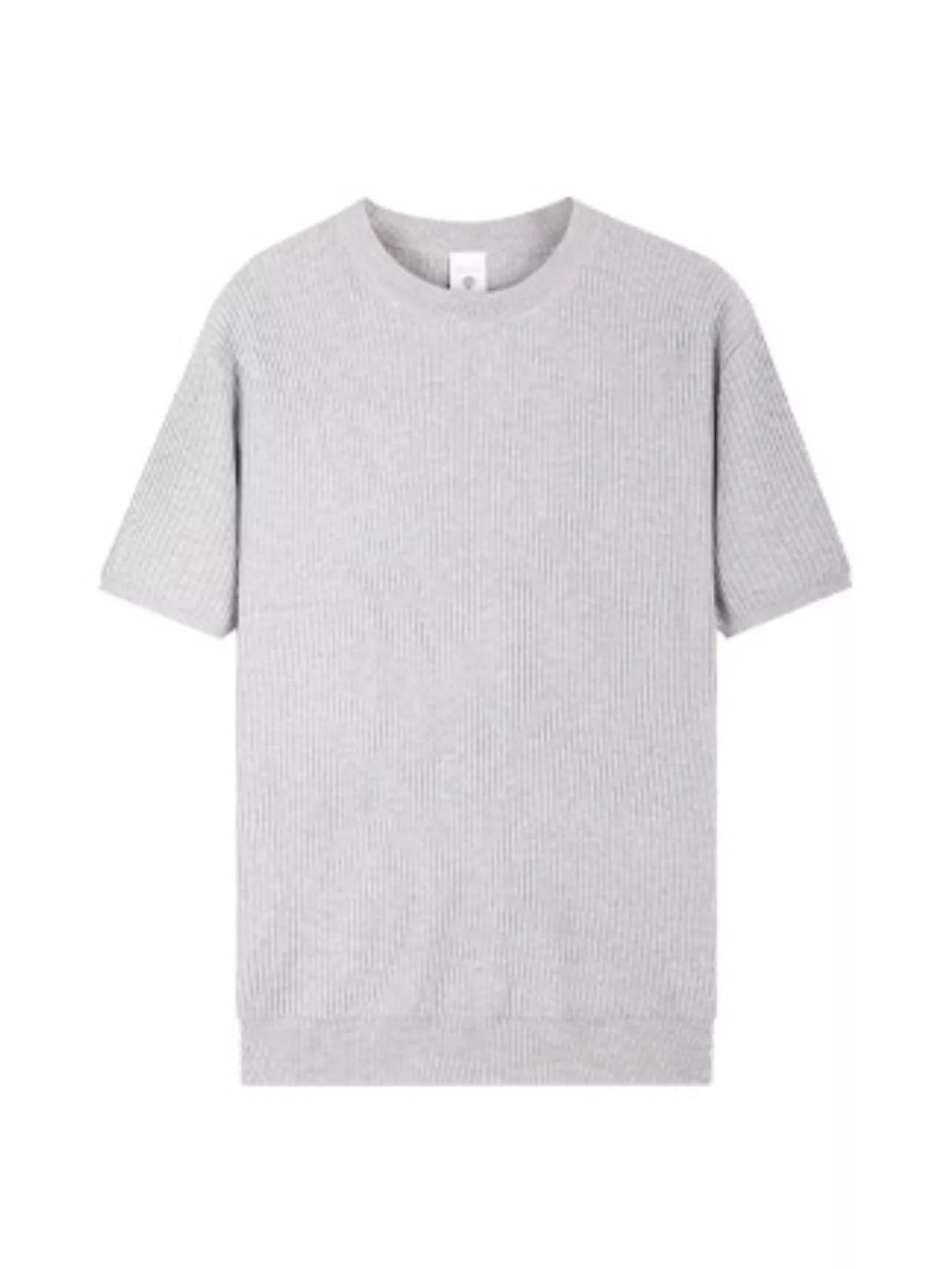 Men's Plus Size Ribbed Knit Relaxed Fit T-Shirt