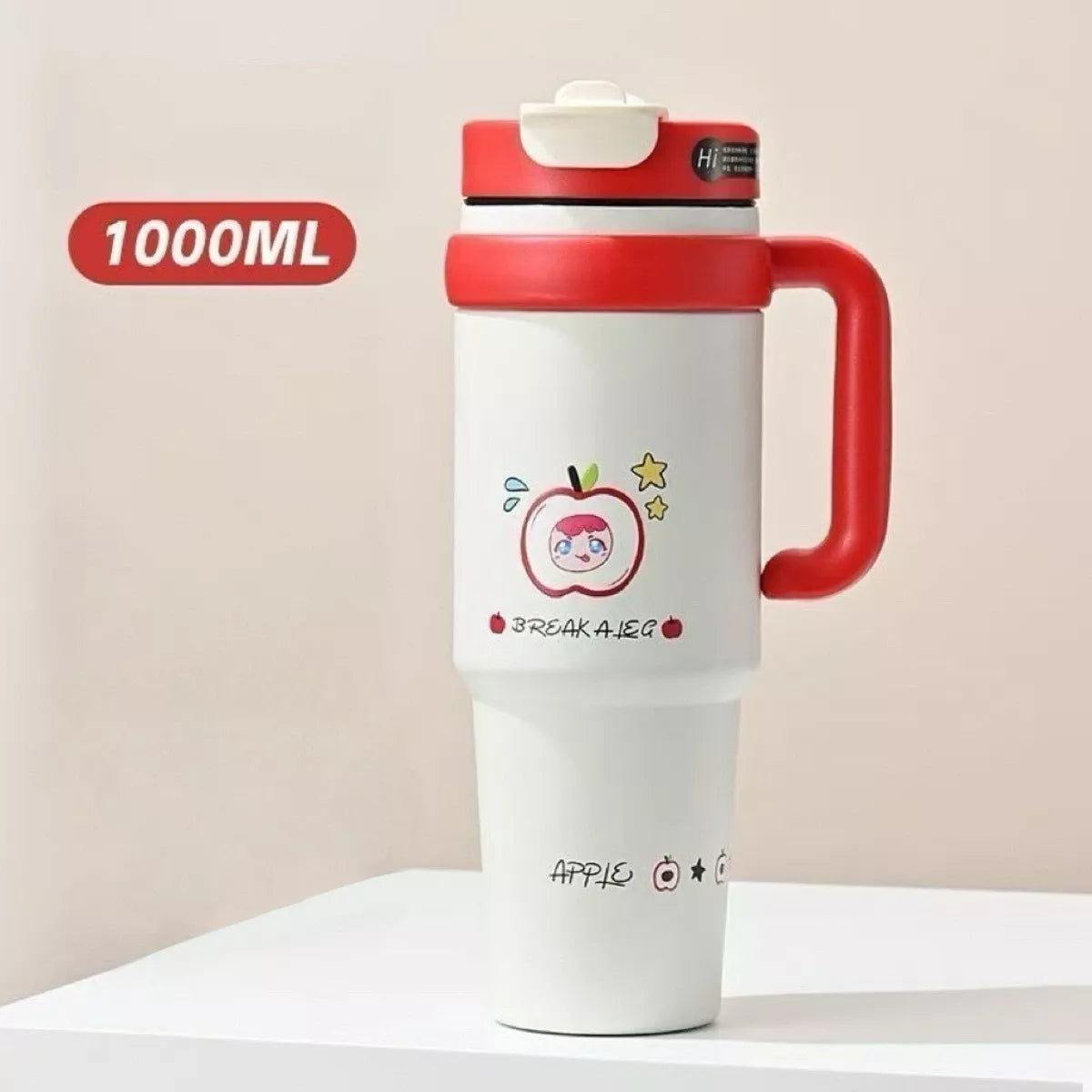 Large Capacity Water Bottle with Straw