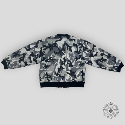 Chrome Hearts Camouflage Baseball Leather Jacket