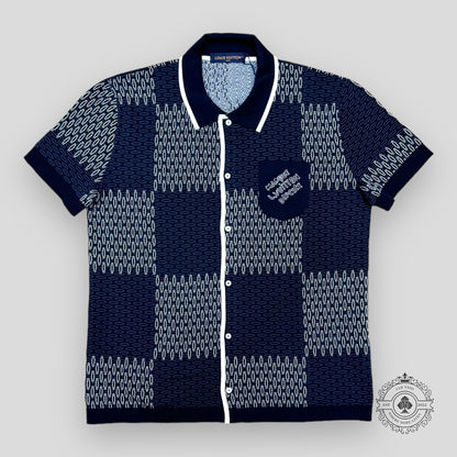 Louis Vuitton Damier Jacquard Quilted Cotton Button Up Shirt