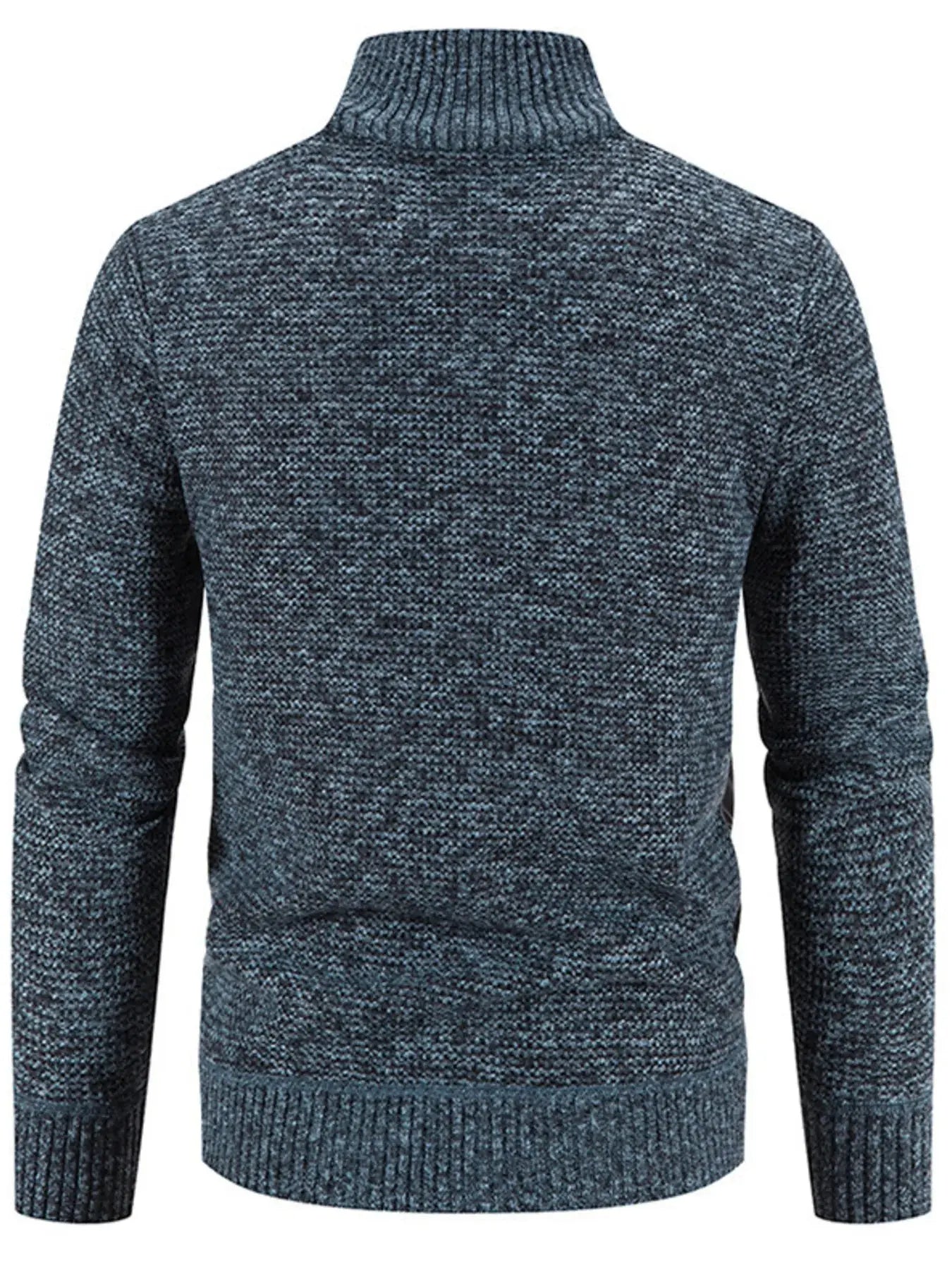 Men's Plus Size Quilted Knit Bomber Jacket with Stand Collar