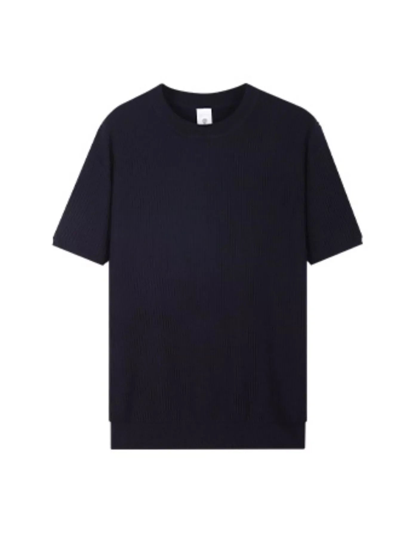 Men's Plus Size Ribbed Knit Relaxed Fit T-Shirt