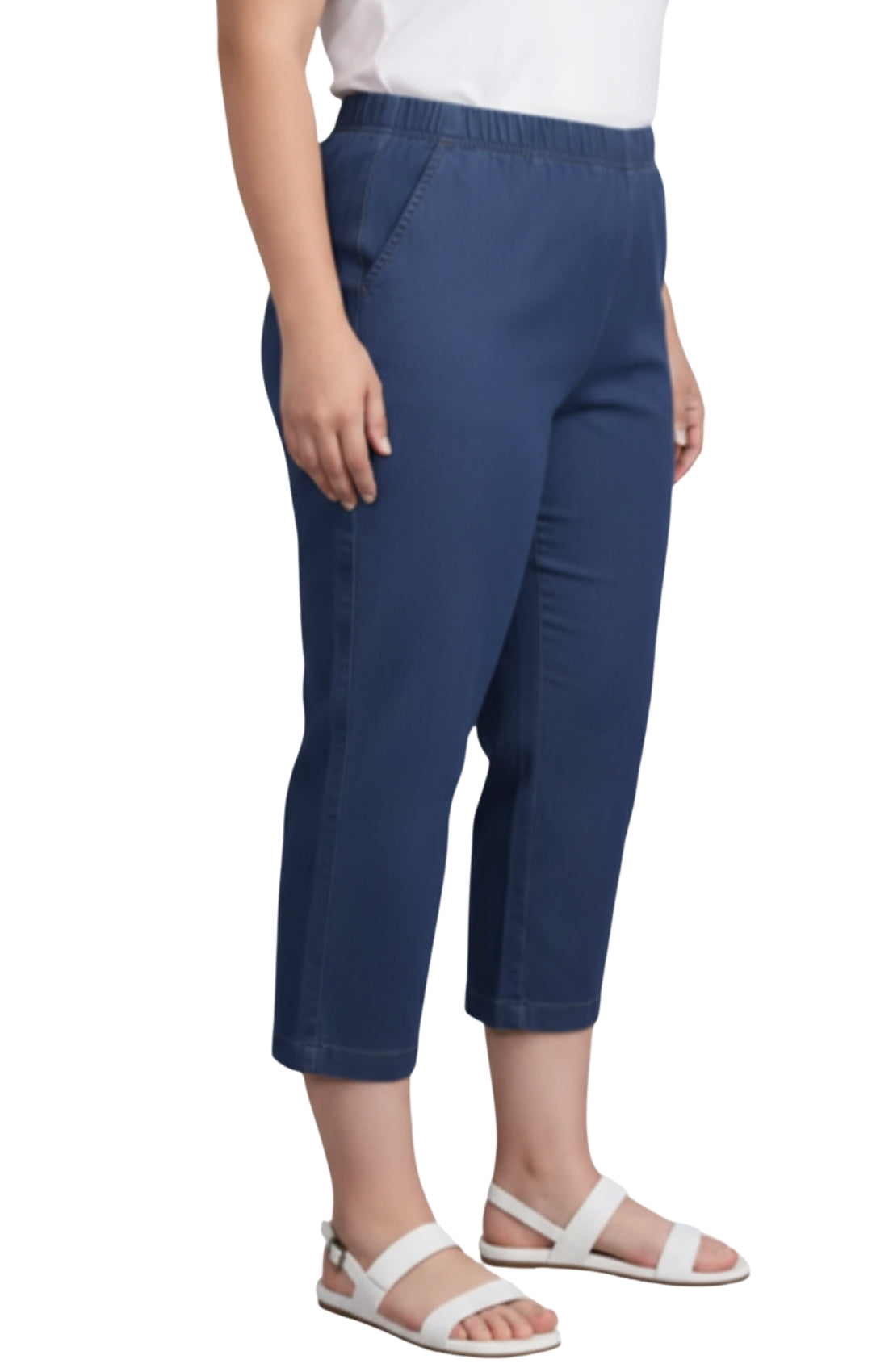 Women’s Lightweight Stretch Denim Capri Pants – Comfortable Everyday Fit