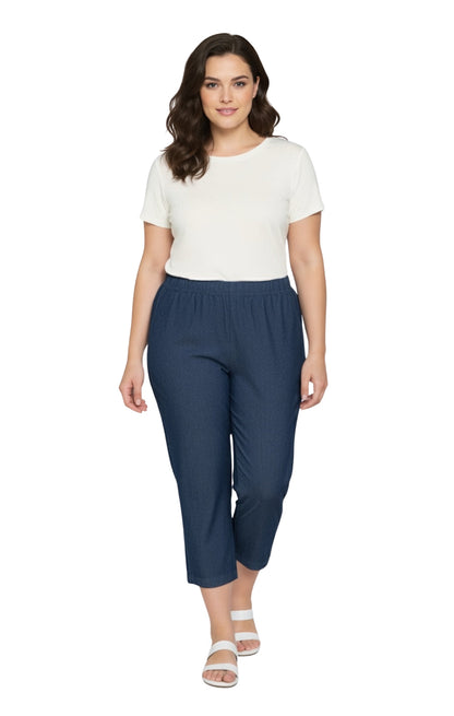 Women’s Lightweight Stretch Denim Capri Pants – Comfortable Everyday Fit