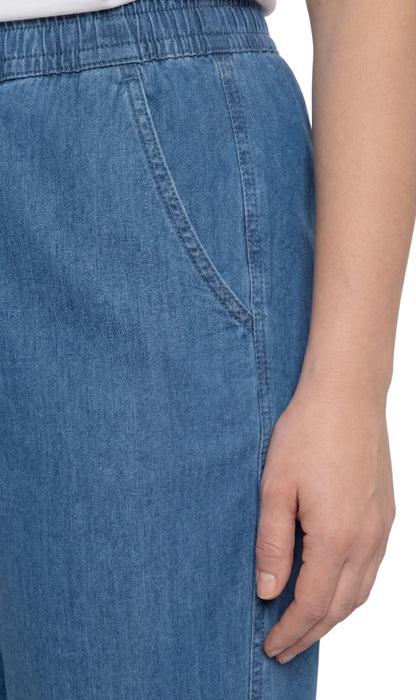 Women's Easy Pull on Bermuda Shorts in Denim and Twill