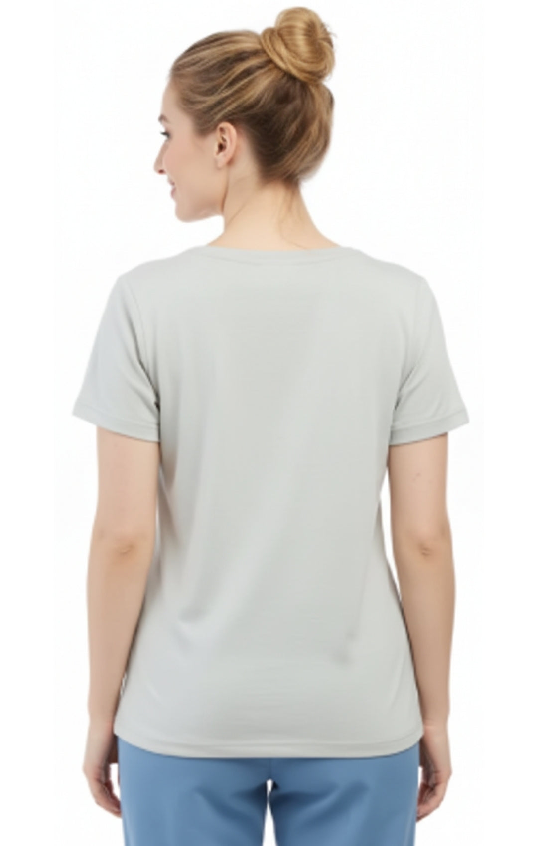 Women's Relaxed Fit Short-Sleeve Crew neck knit Tee Shirt