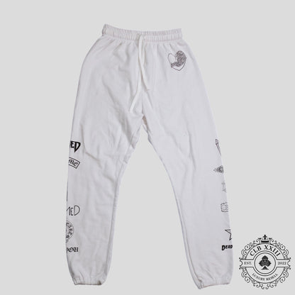 Chrome Hearts Deadly Doll Sweatpants in White