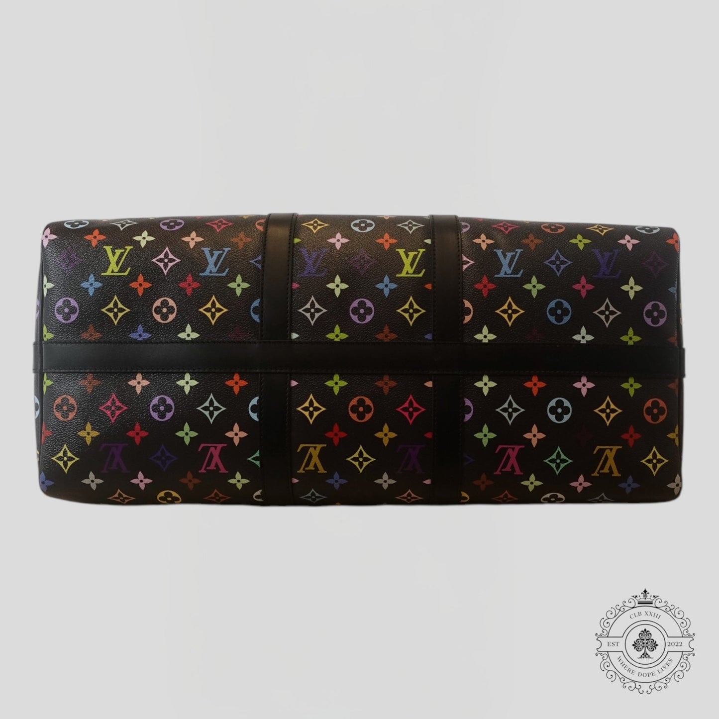 Louis Vuitton x Takashi Murakami Keepall Bandouliere 50 in Black