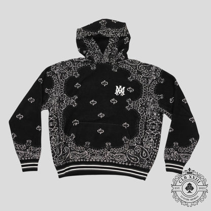 Amiri Bandana Basketball Hoodie in Black
