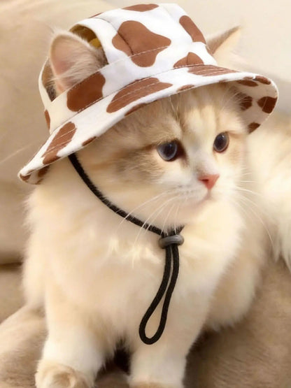 Adjustable Chin Strap Pet Bucket Hat