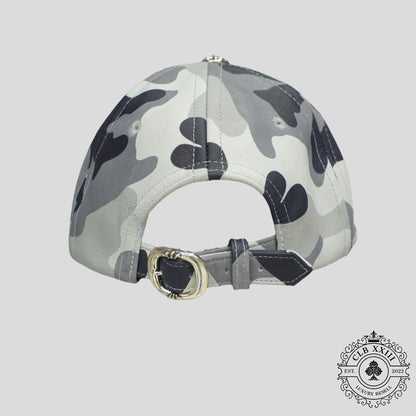 Chrome Hearts Leather Star Patch 6 Panel Hat in Winter Camo