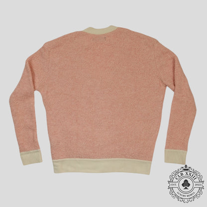 Amiri Fuzzy Wool Cardigan in Pink
