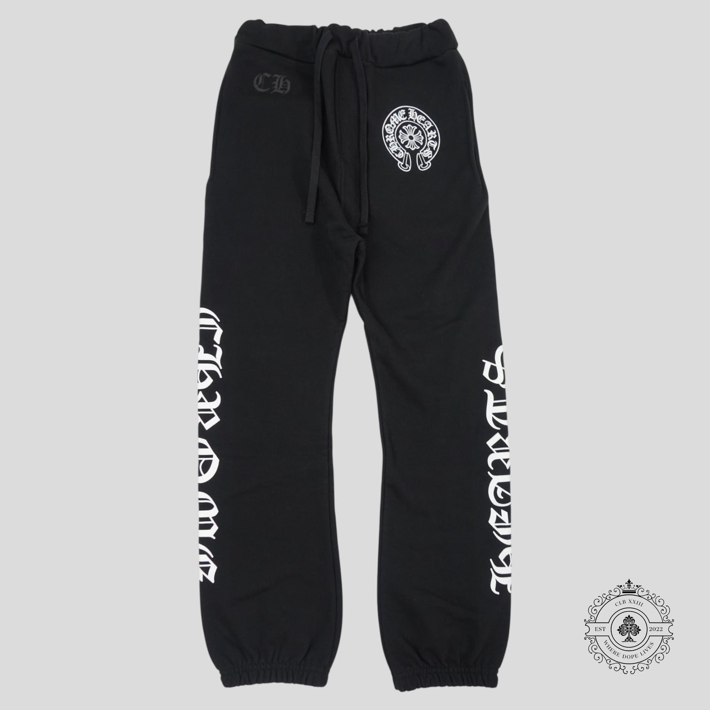 Chrome Hearts Horseshoe Logo Sweatpants in Black