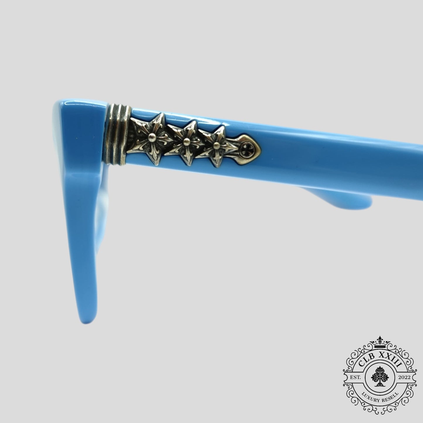 Chrome Hearts Clitterati Glasses in Blue