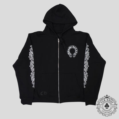 Chrome Hearts Thermal Lined Horseshoe Zip Up Hoodie