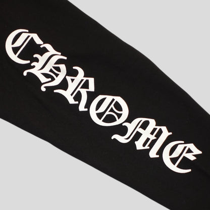 CHROME HEARTS NECK LOGO CREWNECK SWEATSHIRT - BLACK