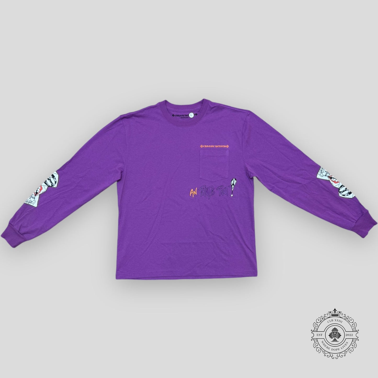 Chrome Hearts Matty Boy An That's That Long Sleeve in Purple
