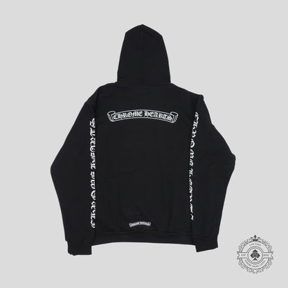 Chrome Hearts Scroll Logo Hoodie in Black