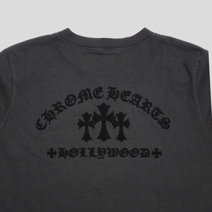 Chrome Hearts Women's Triple Cross Flocked Long Sleeve in Black