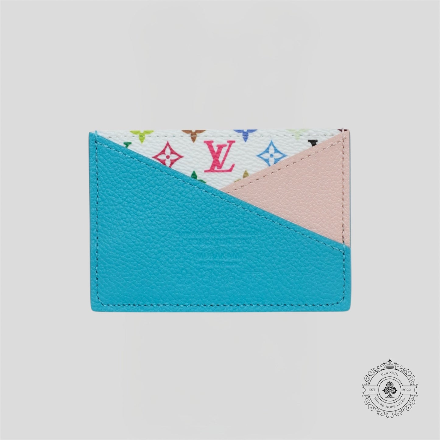 Louis Vuitton x Takashi Murakami Criss-Cross Card Holder in Kabira Blue/Rose