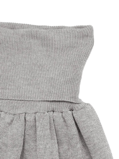 Ribbed Long Sleeve Top and Skirt Knit Set
