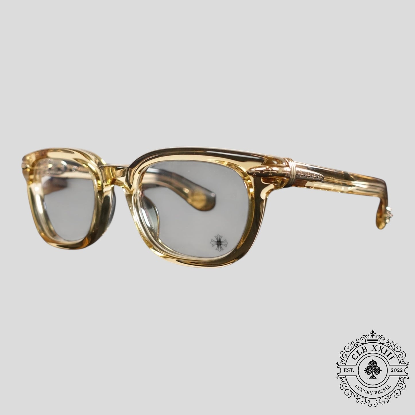 Chrome Hearts Drippin Glasses in Gold