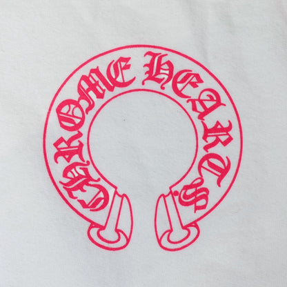 Chrome Hearts Horseshoe Logo Hoodie in White/Pink