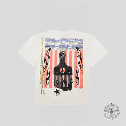 Hellstar Black Stars T-Shirt in White