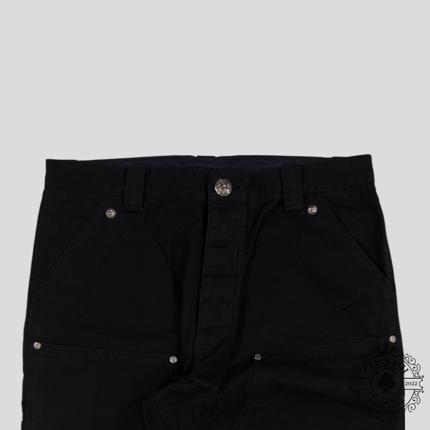 Chrome Hearts Double Knee Carpenter Pants in Black