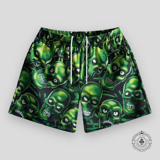 Bravest Studios Skully Shorts in Green