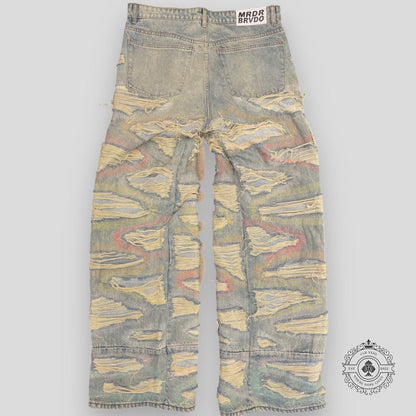 Who Decides War Multicolor Side Embroidery Denim