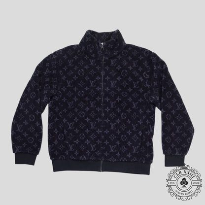 Louis Vuitton Monogram Fleece Jacket in Navy Blue