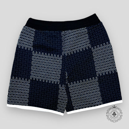 Louis Vuitton Tennis Damier Quilted Cotton Shorts in Navy Blue